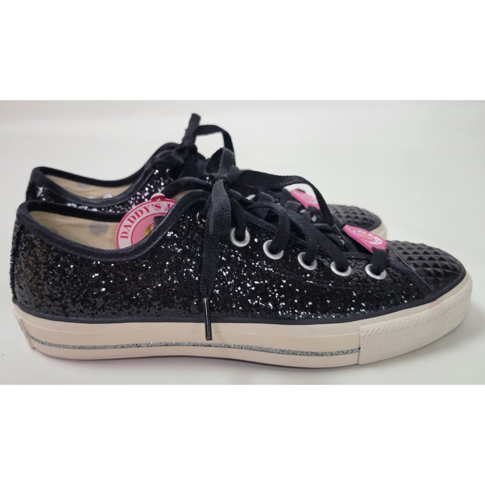 NWT‎ Skechers Daddy's Money Gimme Low Glimmer Glitter Explosion Black 39424 7.5